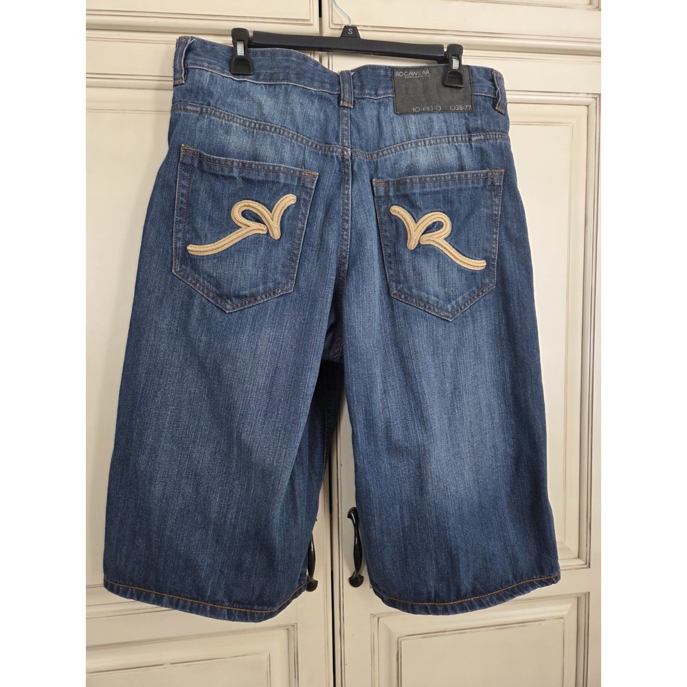 Rocawear Denim Bermuda Skater Shorts Men's 34 90s Y2k‎ 106830